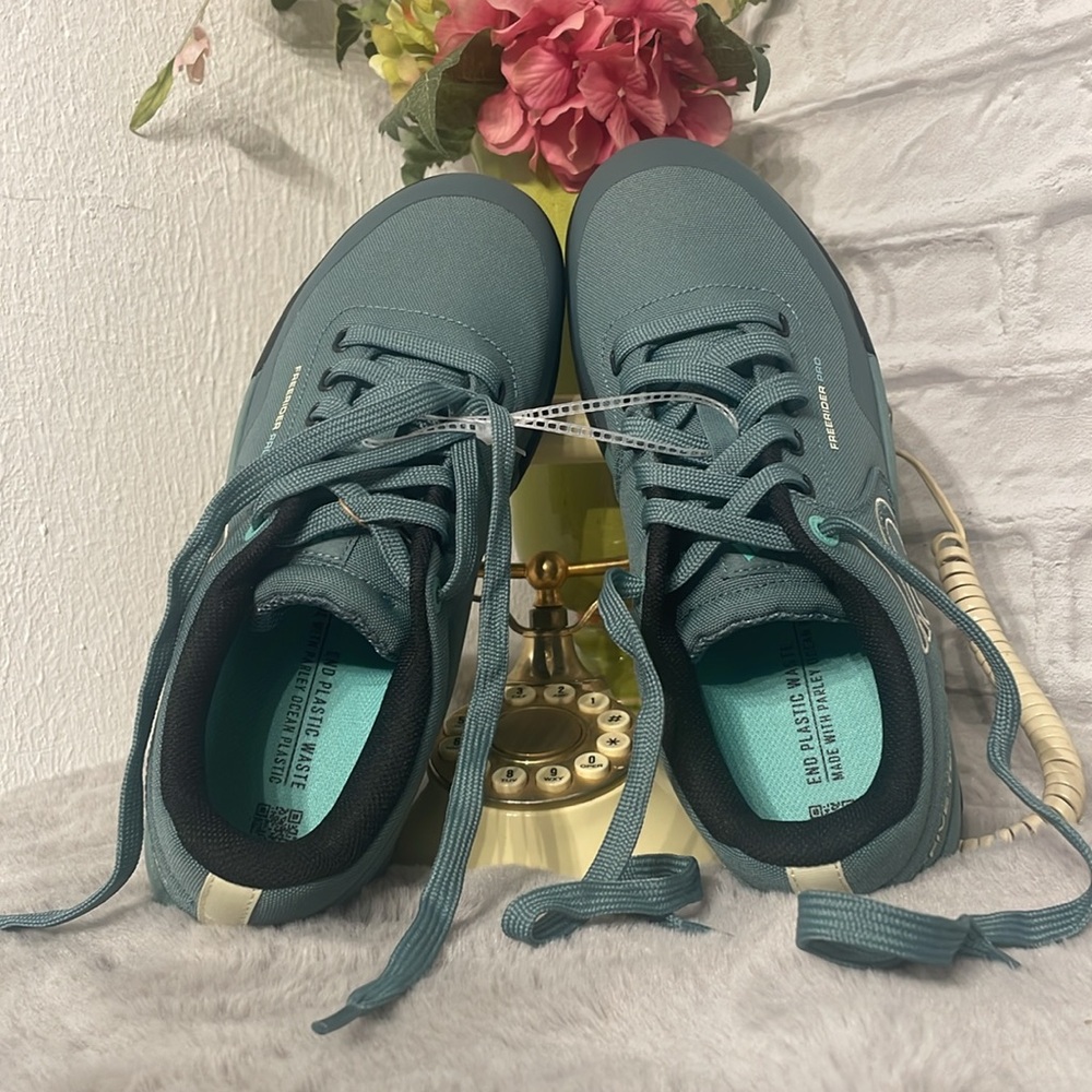 SOLD.    ADIDAS MEN TEAL FIVE TEN FREERIDER PRO SHOES MOUNTAIN BIKE SHOES. NWT